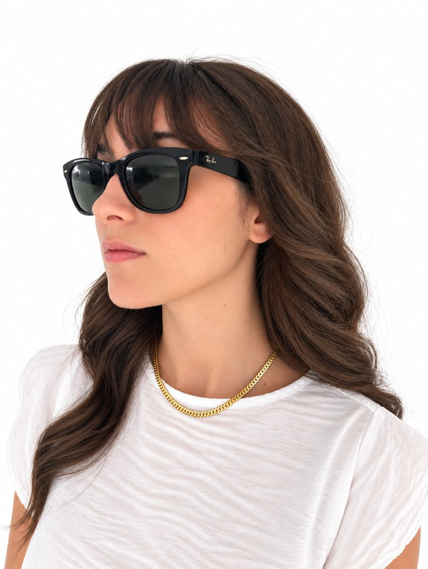 Ray Ban Black Rb4105 Folding Wayfarer Sunglasses