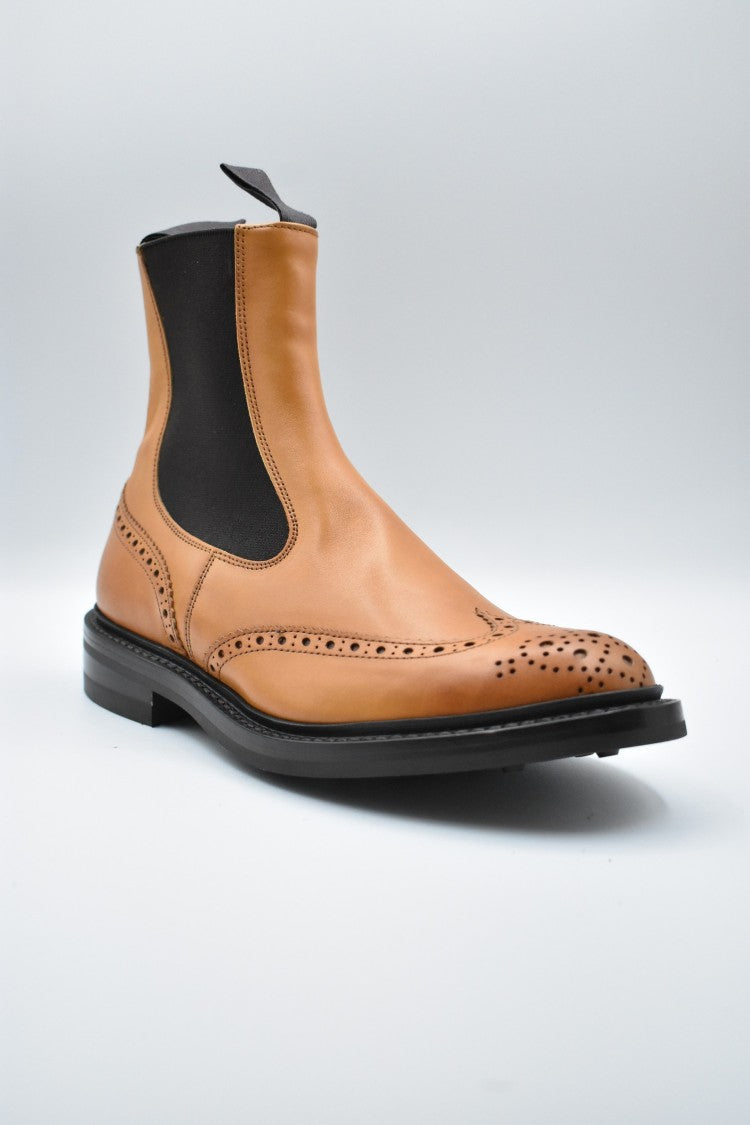 Tricker's Laced Boots With Brogue Detailing