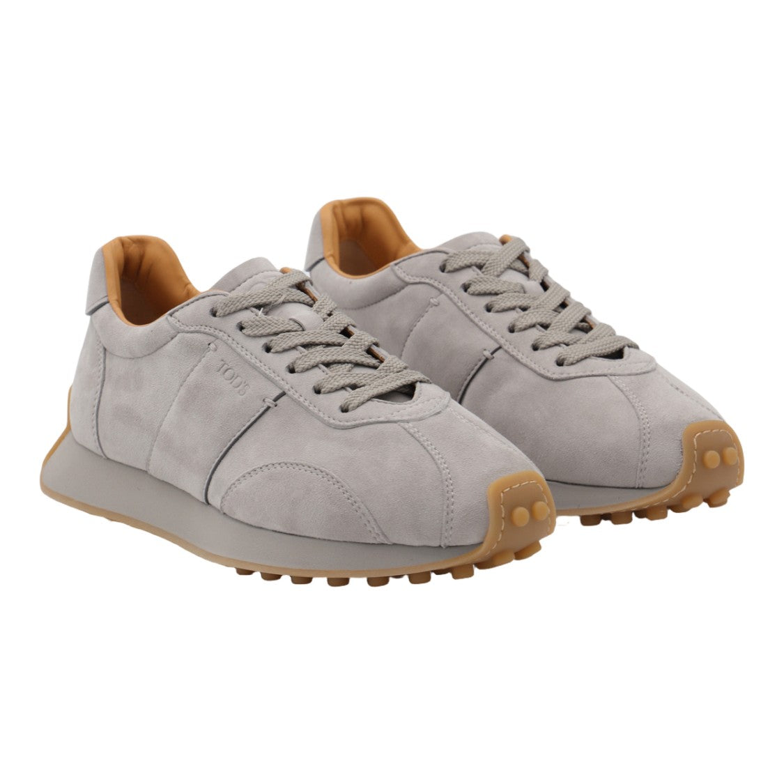 Tod's Suede Sneakers With Textured Rubber Sole