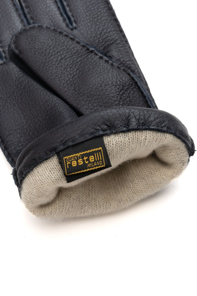 Restelli Cashmere-Lined Deerskin Gloves