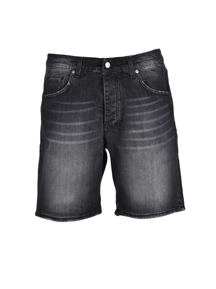 Dressism. Black Cotton Bermuda Shorts