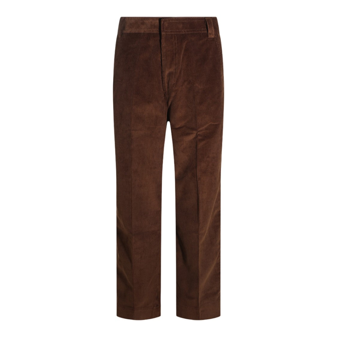 Ami Paris Brown Straight-Leg Corduroy Pants