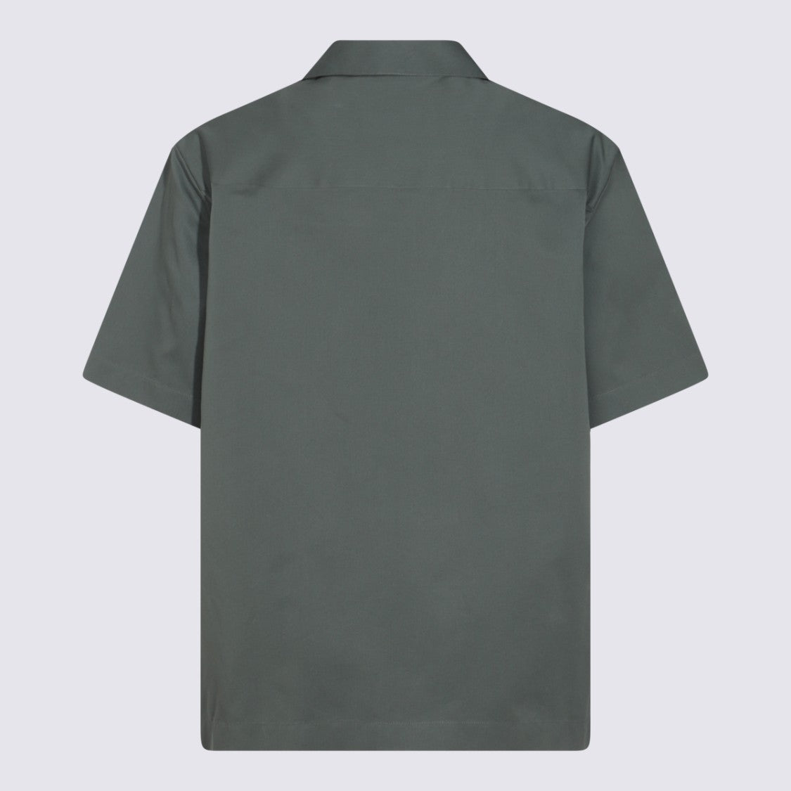 Jil Sander Minimalist Grey Short-Sleeved Shirt With Classic Collar