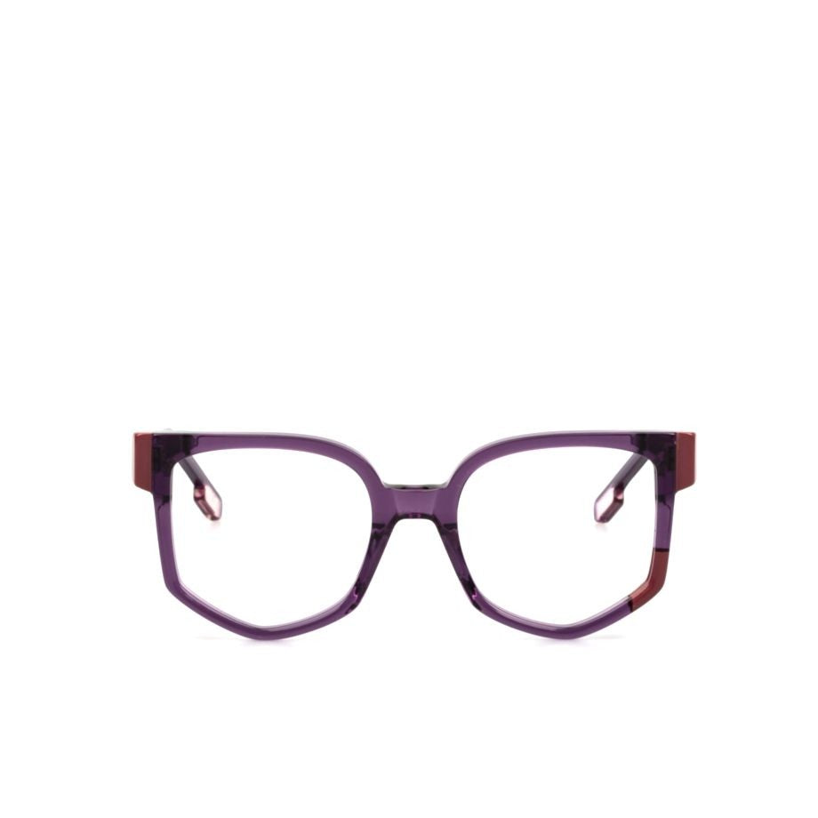 Jplus Fosca Oversized Geometric Acetate Eyeglasses With Contrasting Accents