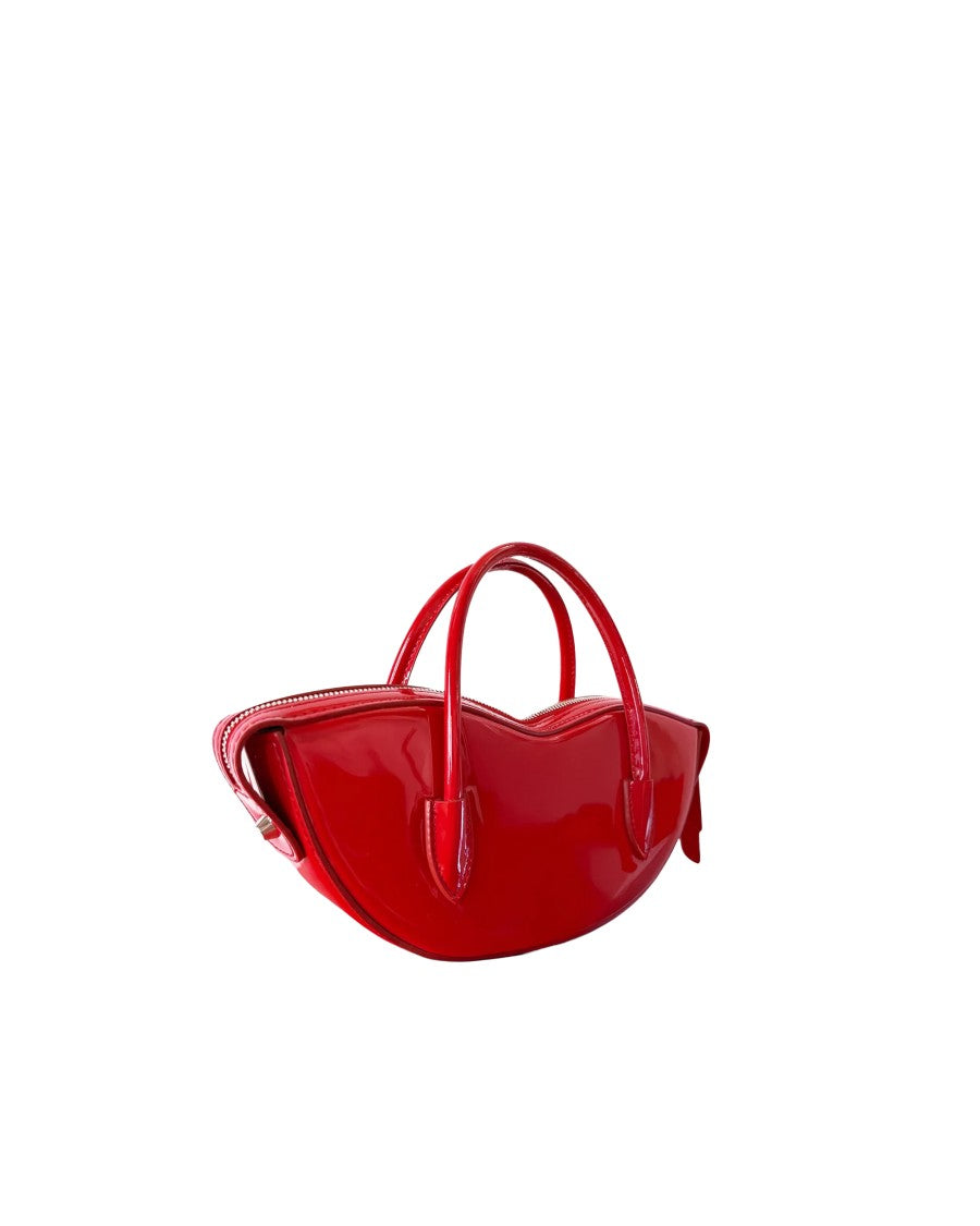 Fiorucci Compact Nude Vinyl Lips-Shaped Tote Bag