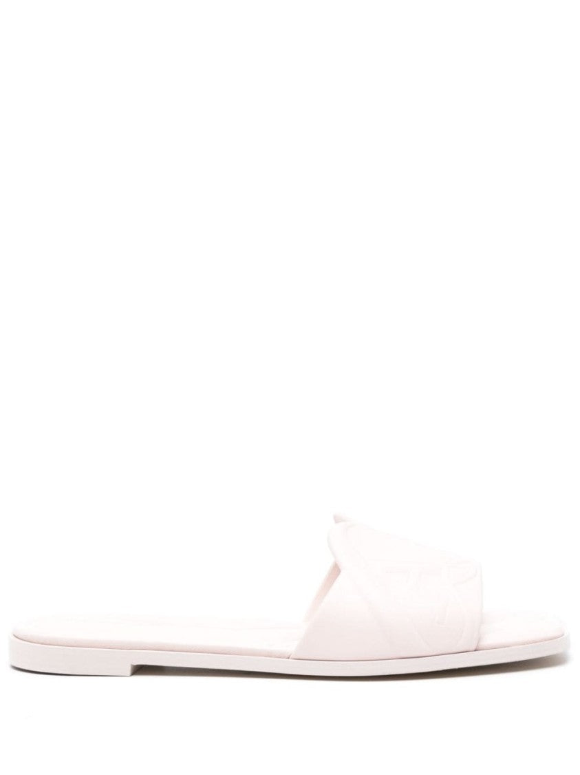 Alexander Mcqueen Embossed-Logo Leather Sandals