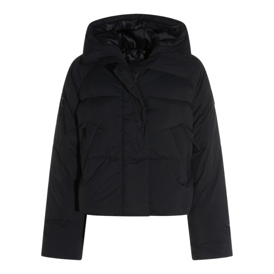 Canada Goose Cropped Puffer Coat With High Collar And Flap Pockets