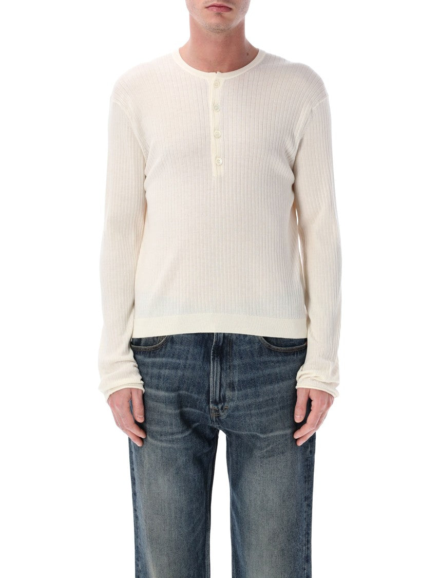 Our Legacy Fine Fine Coste Cotton Crepe Henley