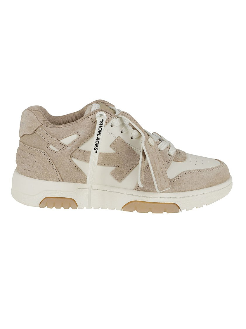 Off-White Low-Top Sneakers With Suede And Calfskin Accents