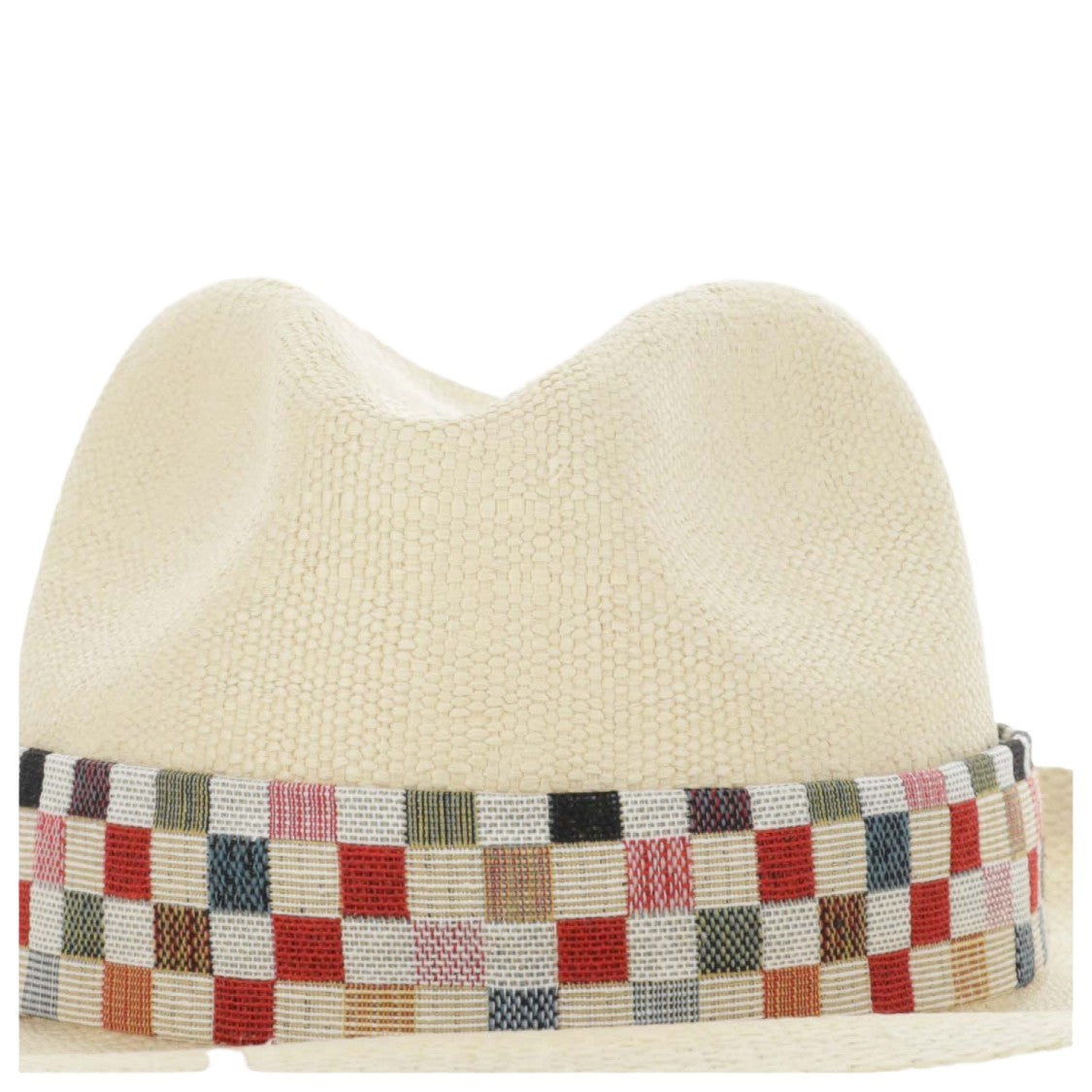 Alexia Alvarez De Toledo Panama Hat With Geometric Pattern