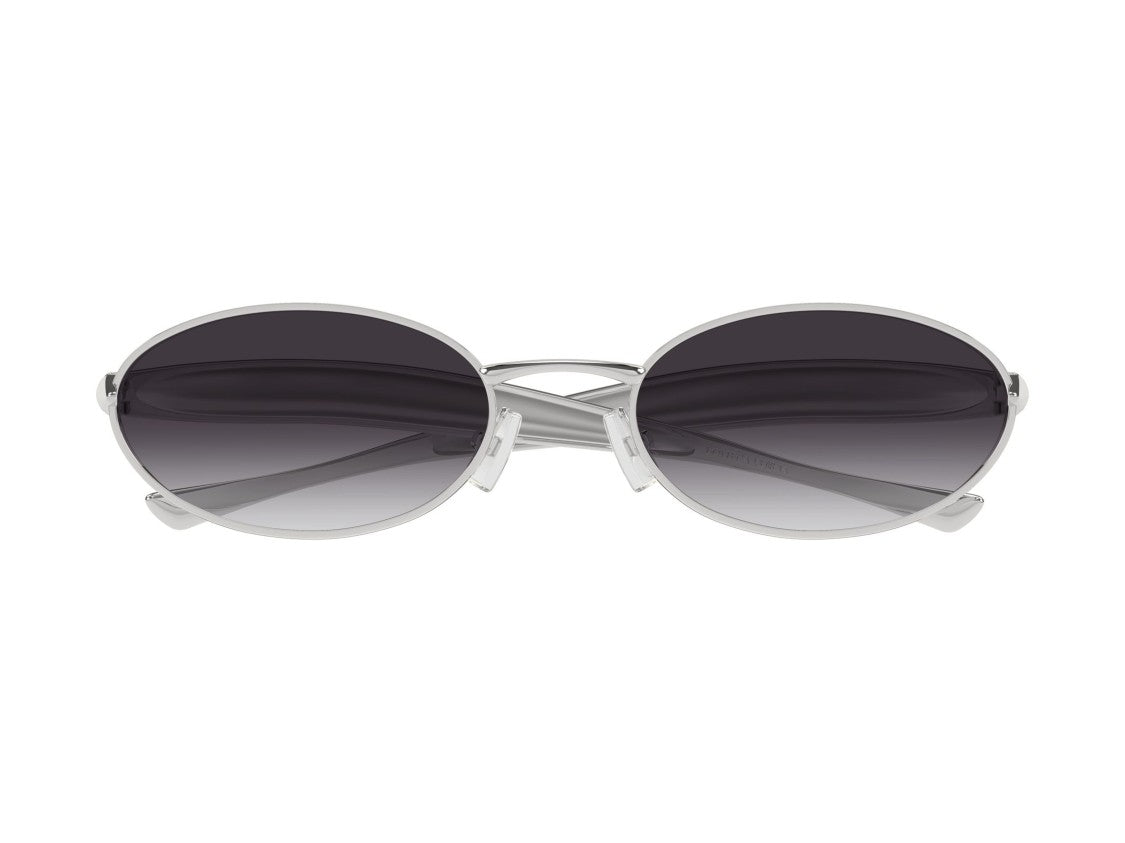 Bottega Veneta Silver Bv1386s Gradient Metal Round Sunglasses