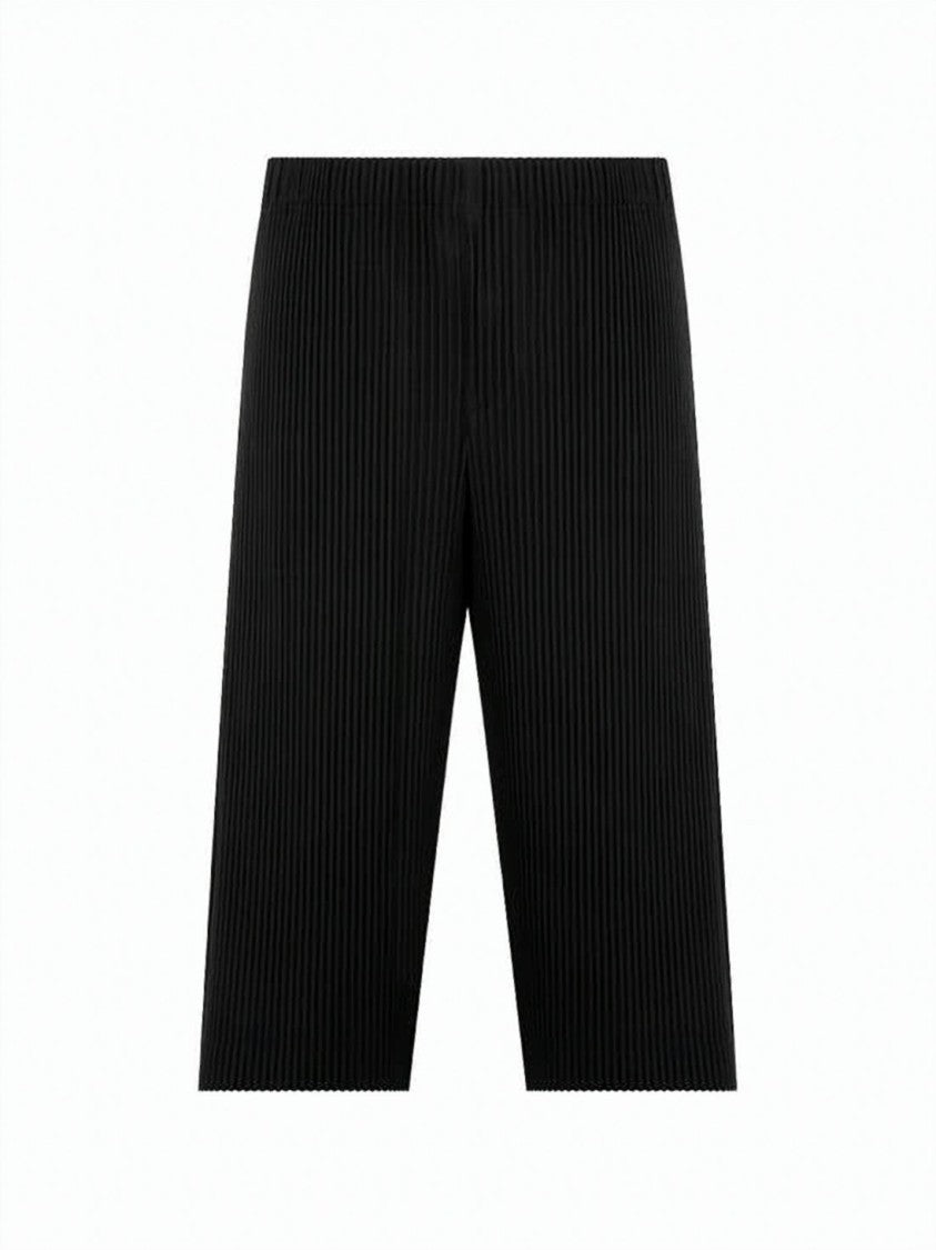 Homme Plissé Issey Miyake Structured Pleated Training Shorts With Elastic Waistband