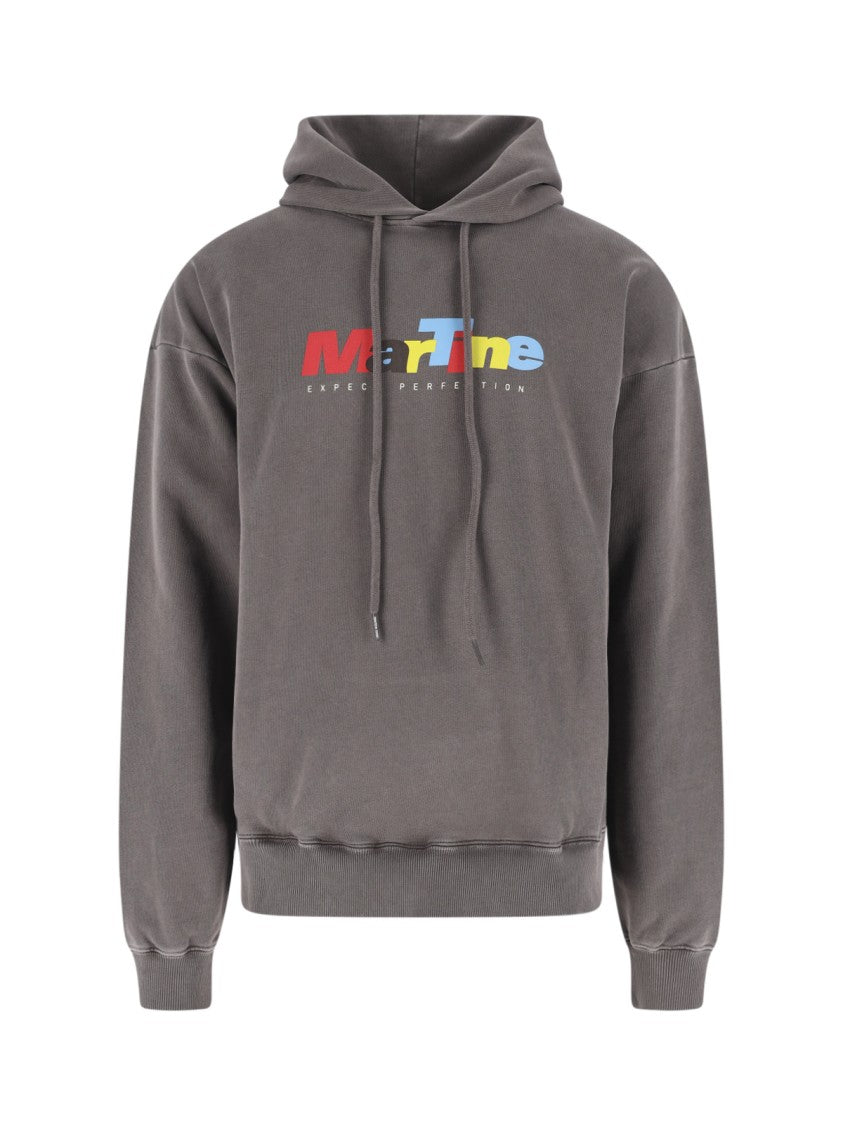 Martine Rose Brown Logo Cotton Hoodie