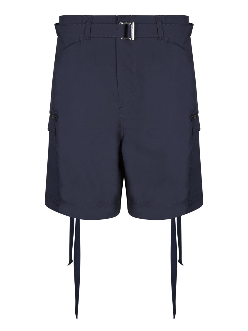 Sacai Blue Belted Shorts