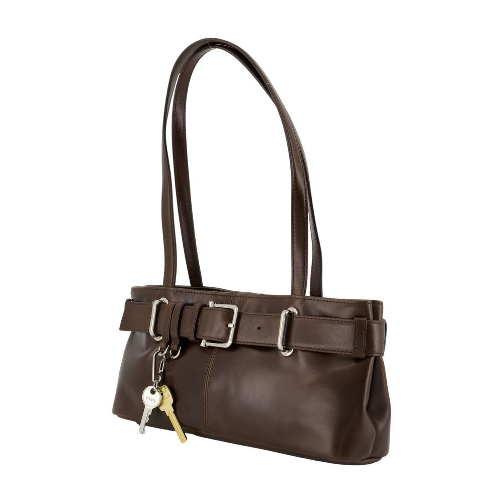 Osoi Shoulder Brocle Mini Bag - Leather - Brown