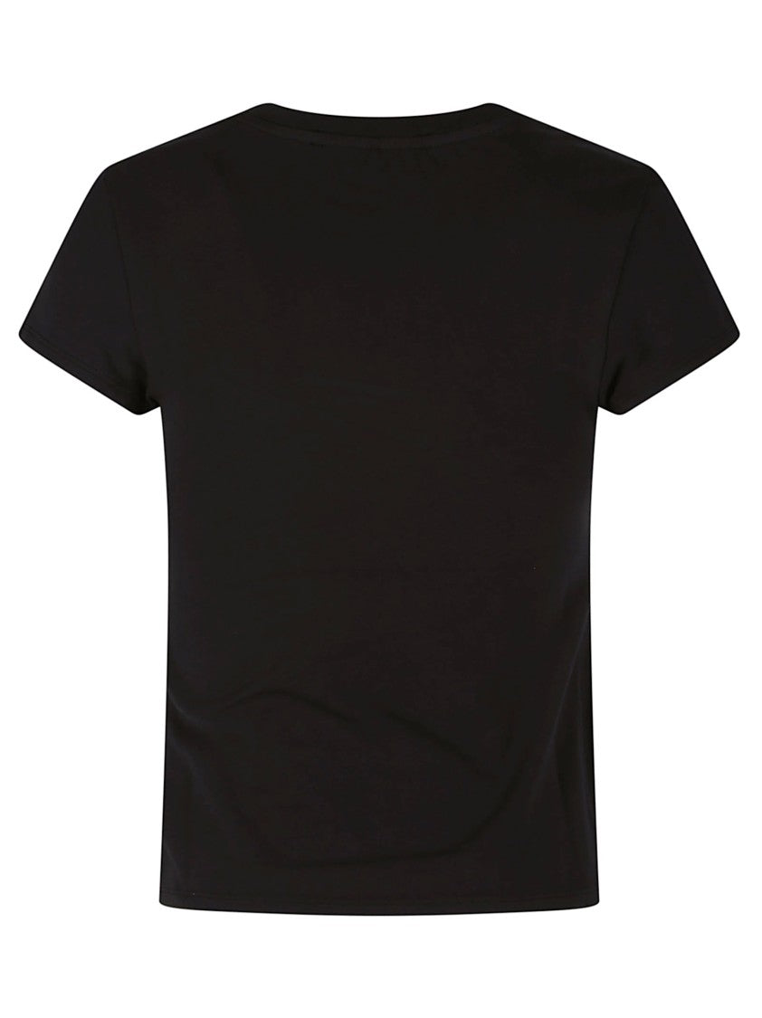 Alexander Wang Logo Print Fitted Black T-Shirt