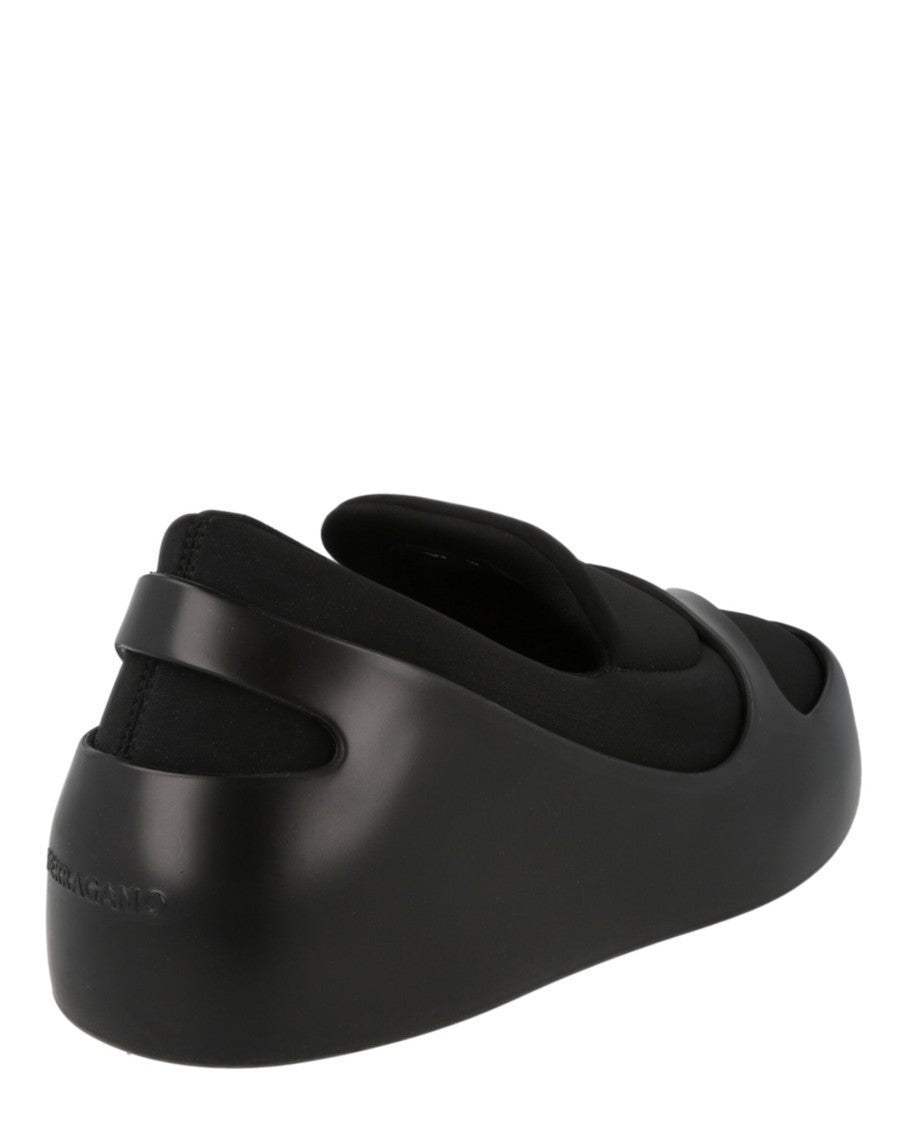 Ferragamo Lunar Paneled Slip-On Sneakers