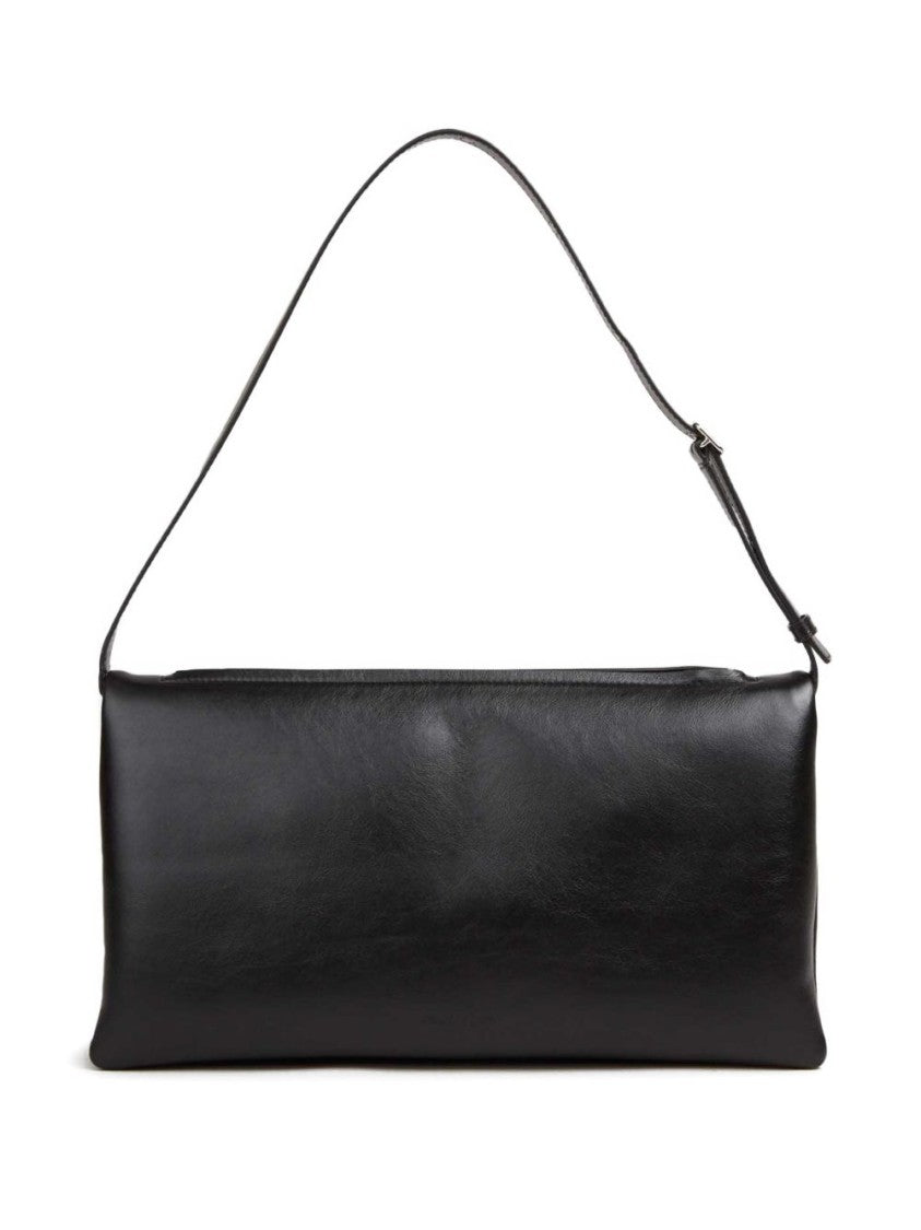 Courrèges Rectangular Black Handbag With Adjustable Shoulder Strap