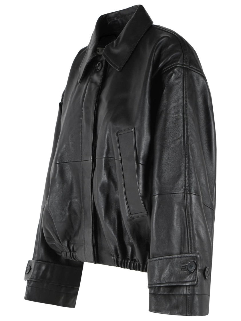 Róhe Black Leather Jacket