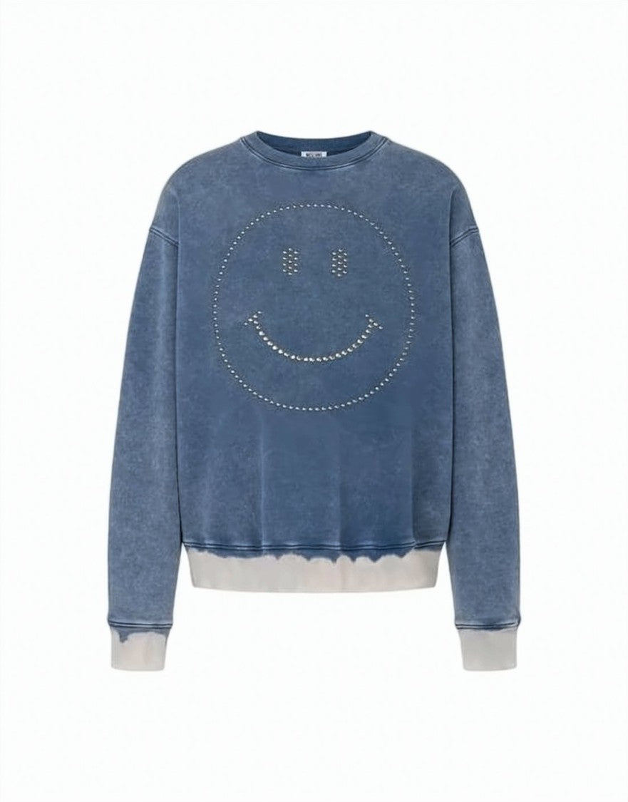 Moschino Washed Denim Blue Long-Sleeve Shirt