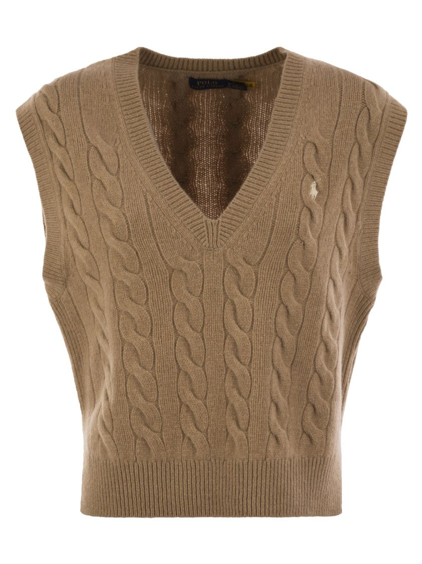 Polo Ralph Lauren Wool And Cashmere Cable-Knit Vest