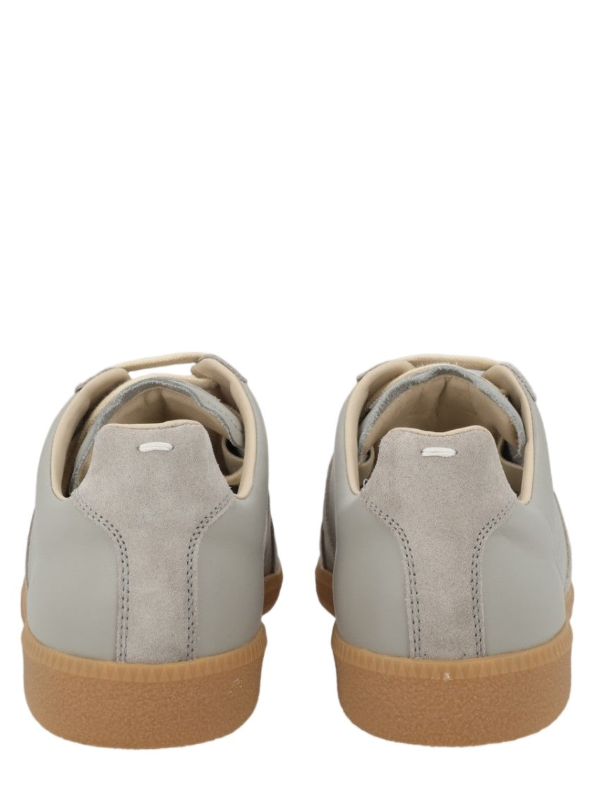 Maison Margiela Light Grey Replica Calfskin Sneakers