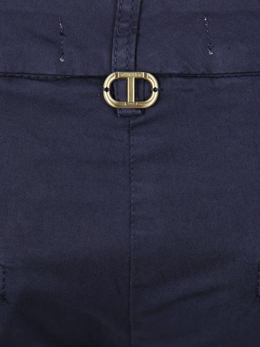 Twin-Set Tailored Slim-Fit Pants With Mid-Rise Waist