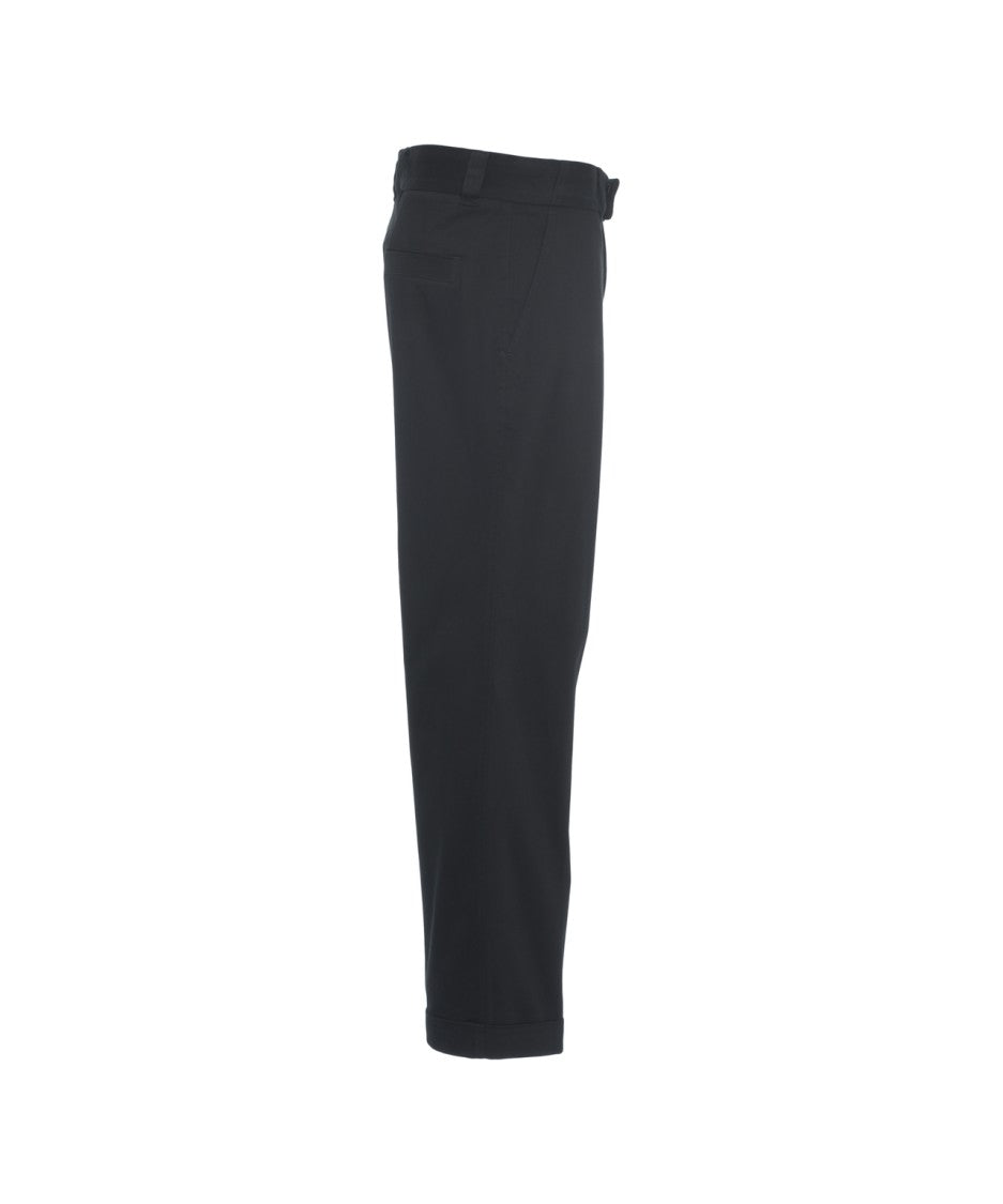 Paolo Pecora Straight-Leg Chino Pants With Turned-Up Hems And Side Pockets