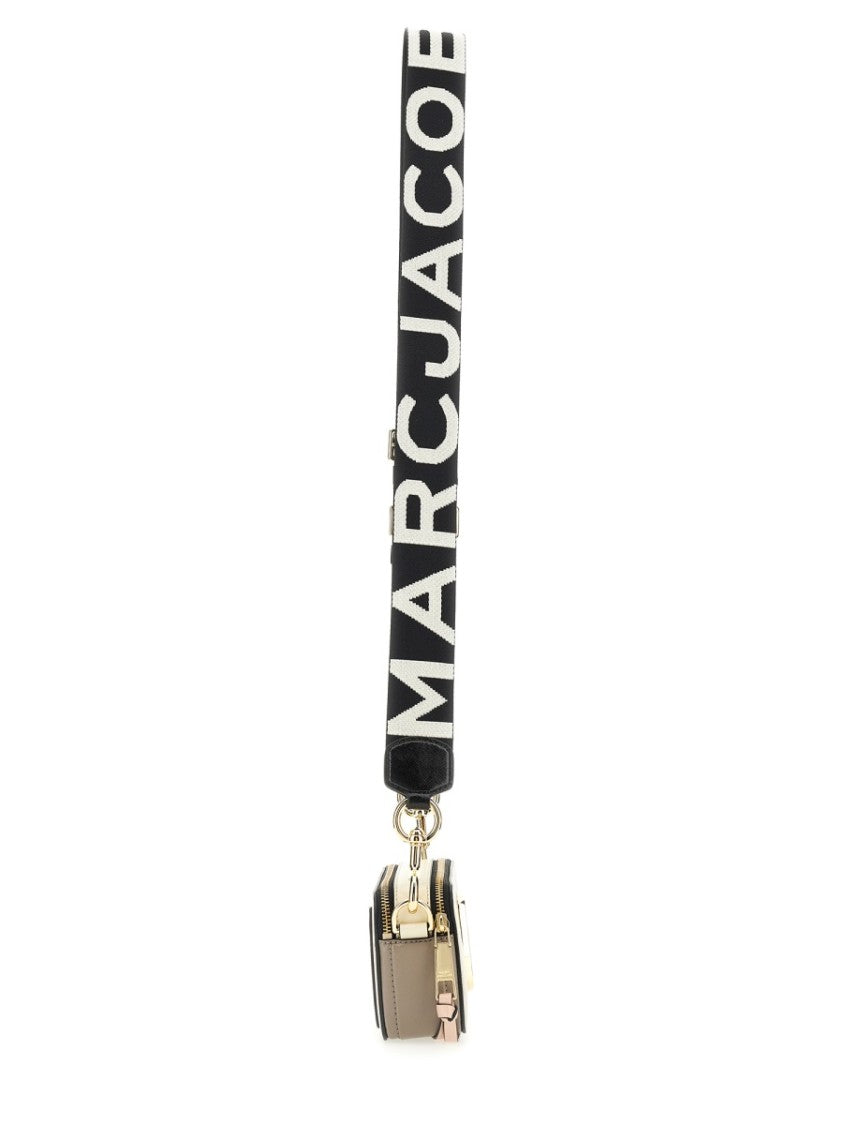 Marc Jacobs Beige And Pink Colorblock Snapshot Crossbody Bag