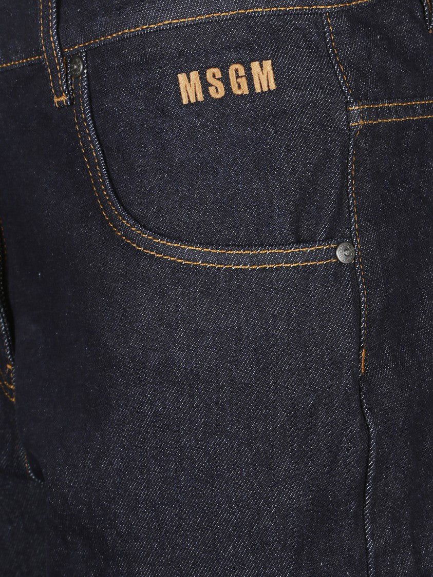Msgm Ankle Cut Denim Jeans