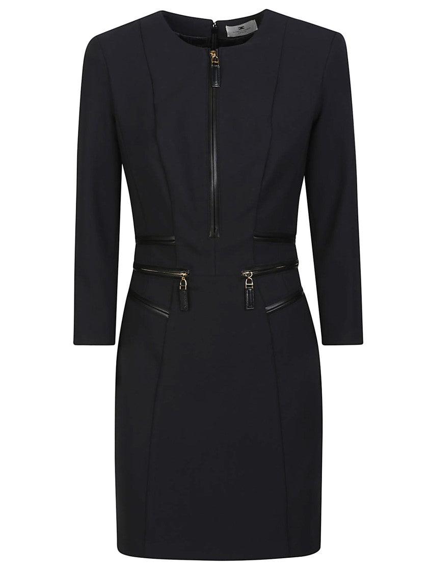 Elisabetta Franchi Mini Dress Front Zipper Day Dress