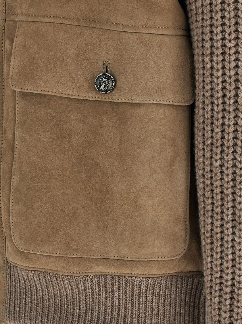 Brunello Cucinelli Shearling Bomber Jacket