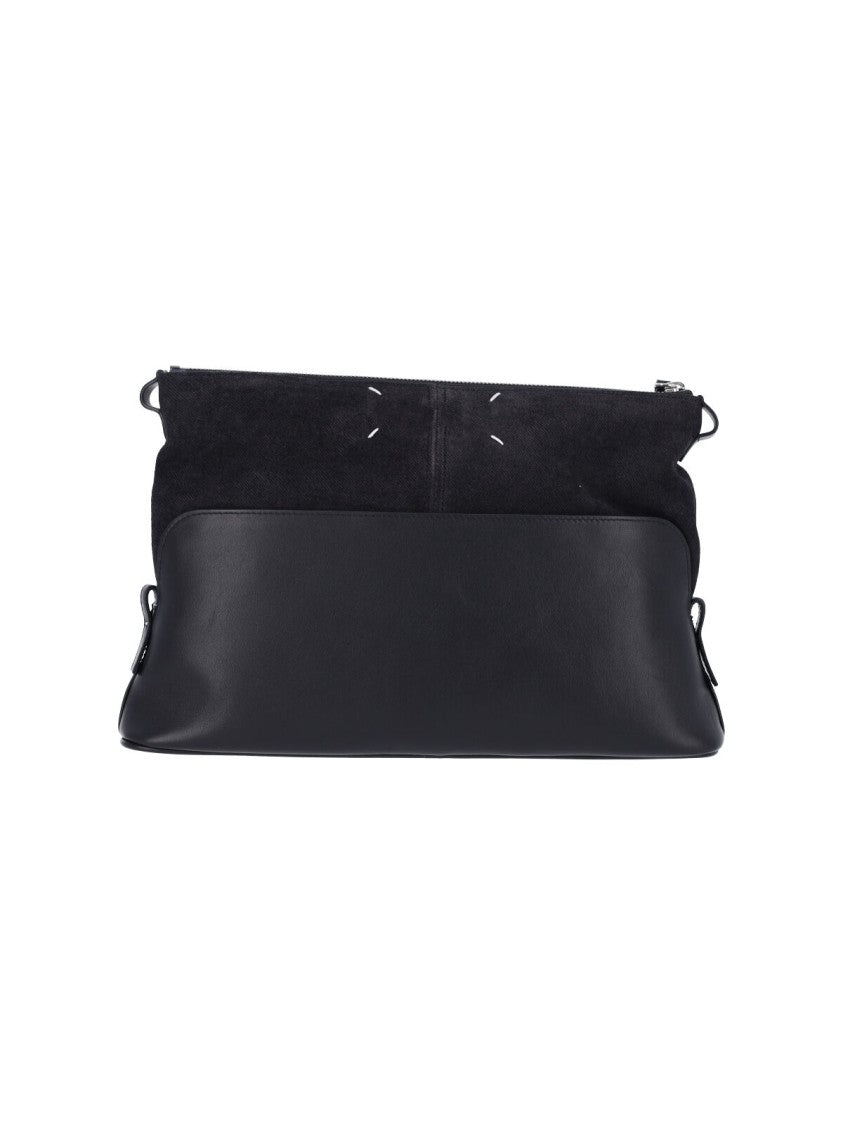 Maison Margiela Black 5Ac Soft Calfskin Leather Shoulder Bag