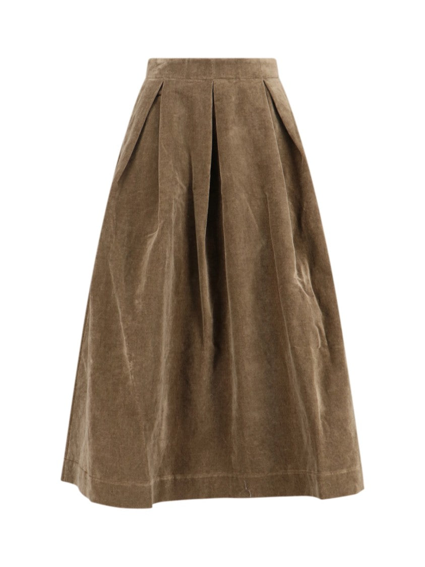 Uma Wang Knee-Length A-Line Skirt With Pleated Detail