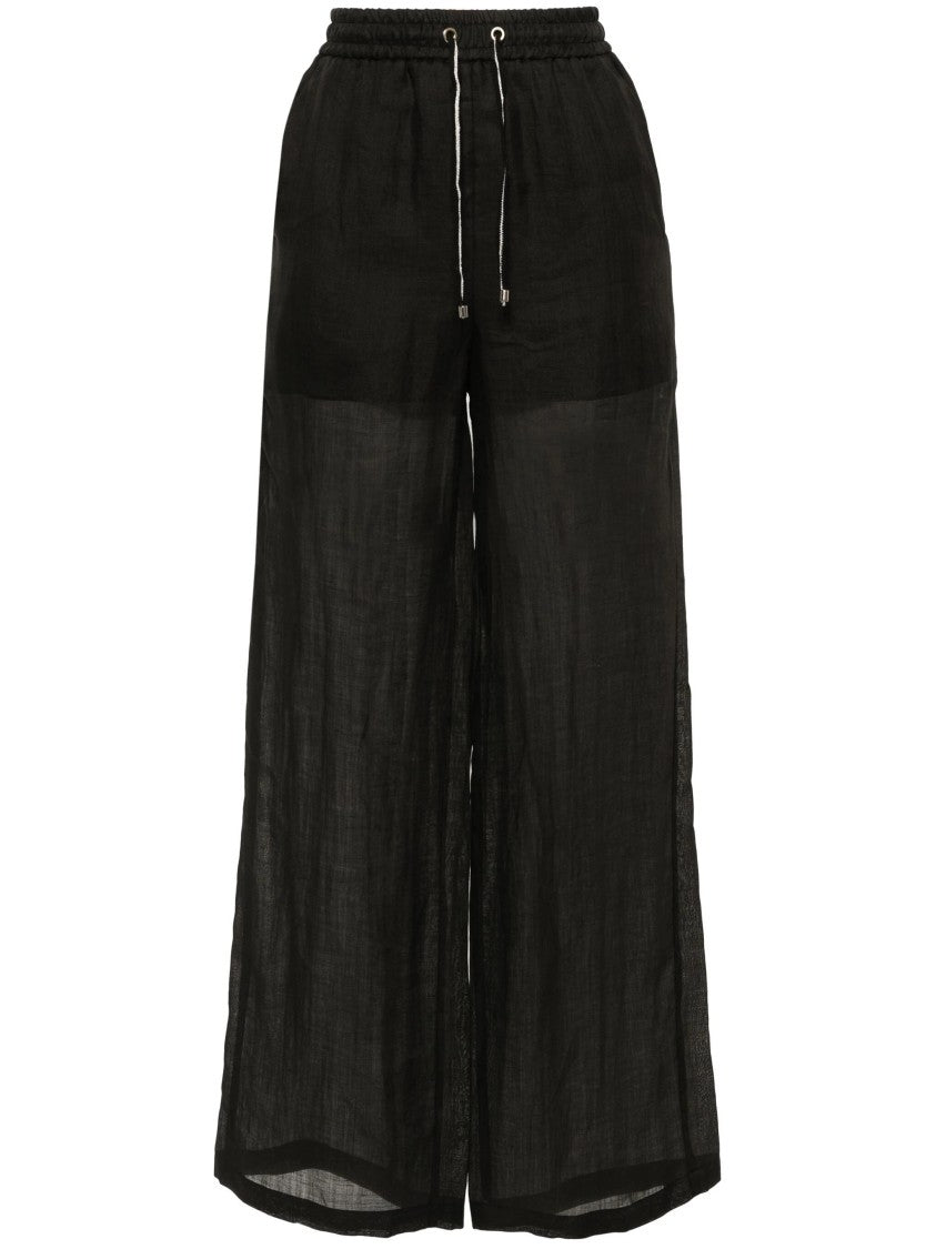 Lorena Antoniazzi Wide-Leg Trousers With Elasticated Waistband And Relaxed Fit