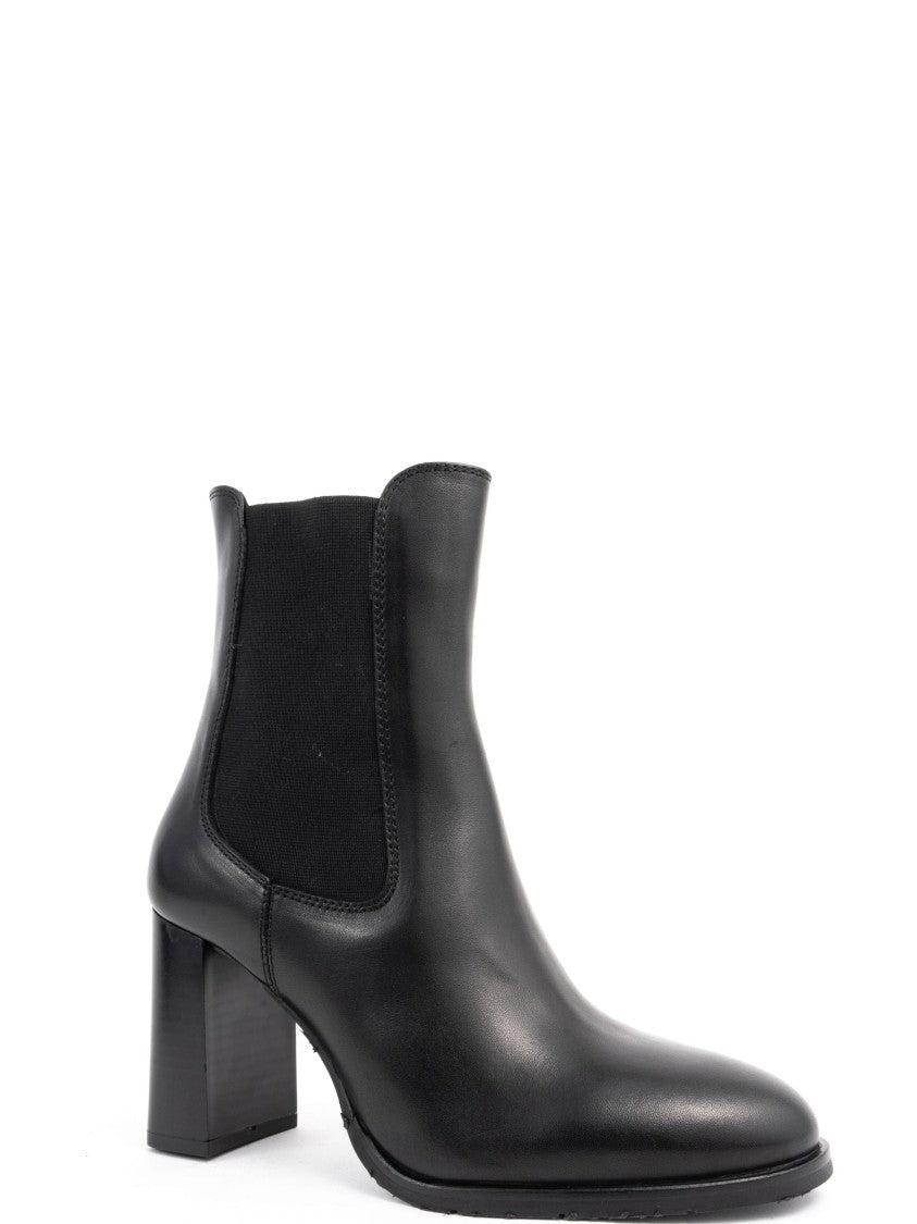 Sergio Moretti Black Ankle Boots With High Block Heel