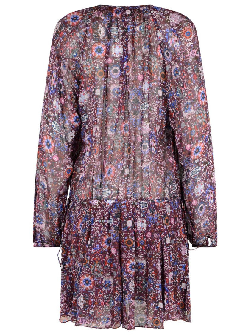 Isabel Marant Étoile 'Bess' Wine-Colored Viscose Dress