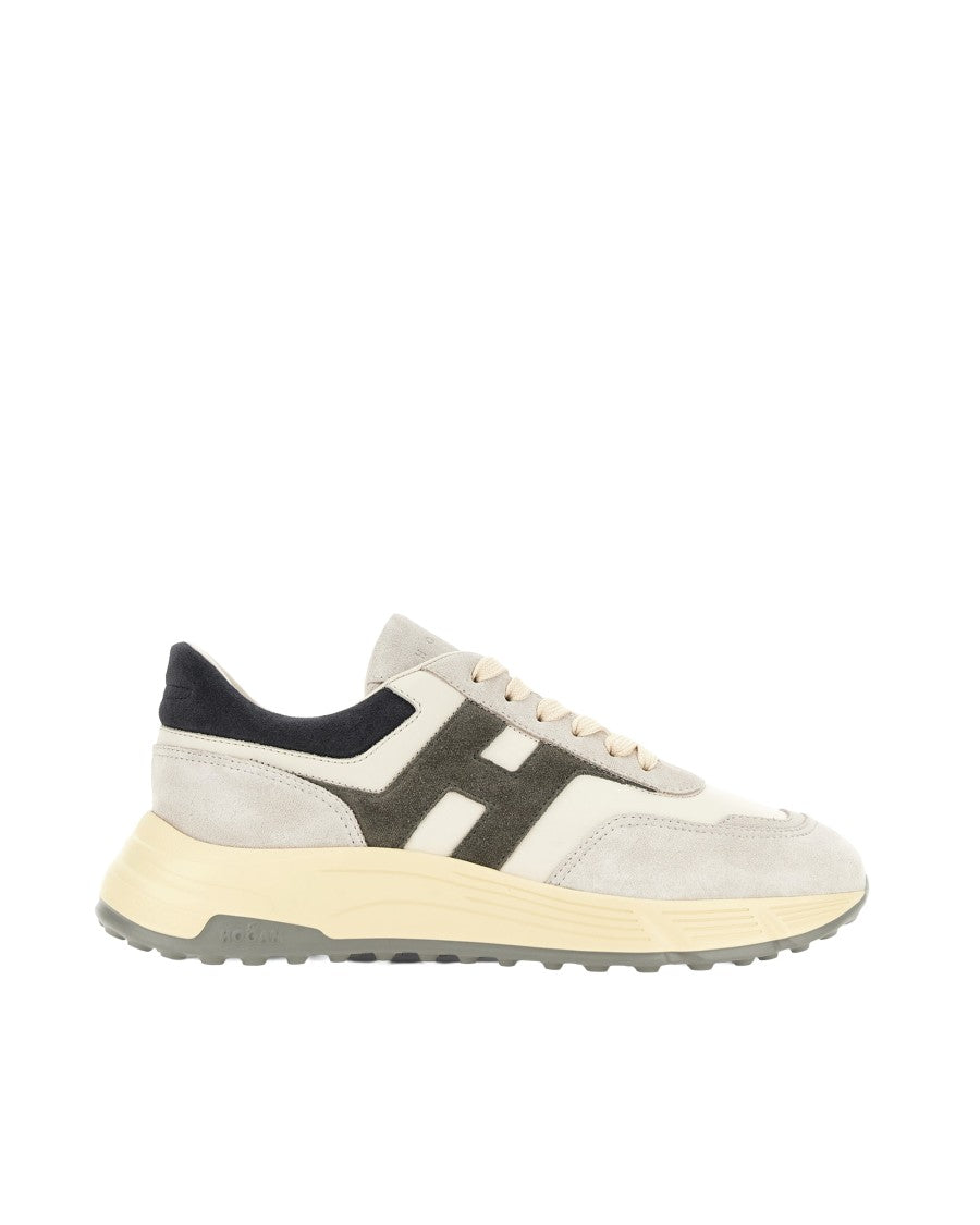 Hogan Ivory Hyperlight Suede Leather Sneakers