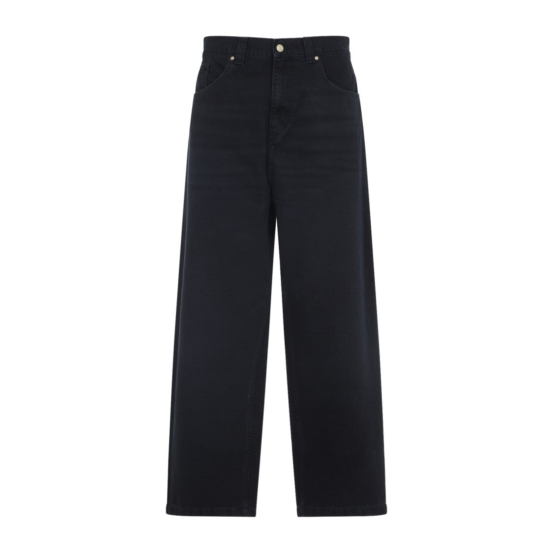 Carhartt Wip Relaxed Fit Black Trousers With Classic Five-Pocket Design