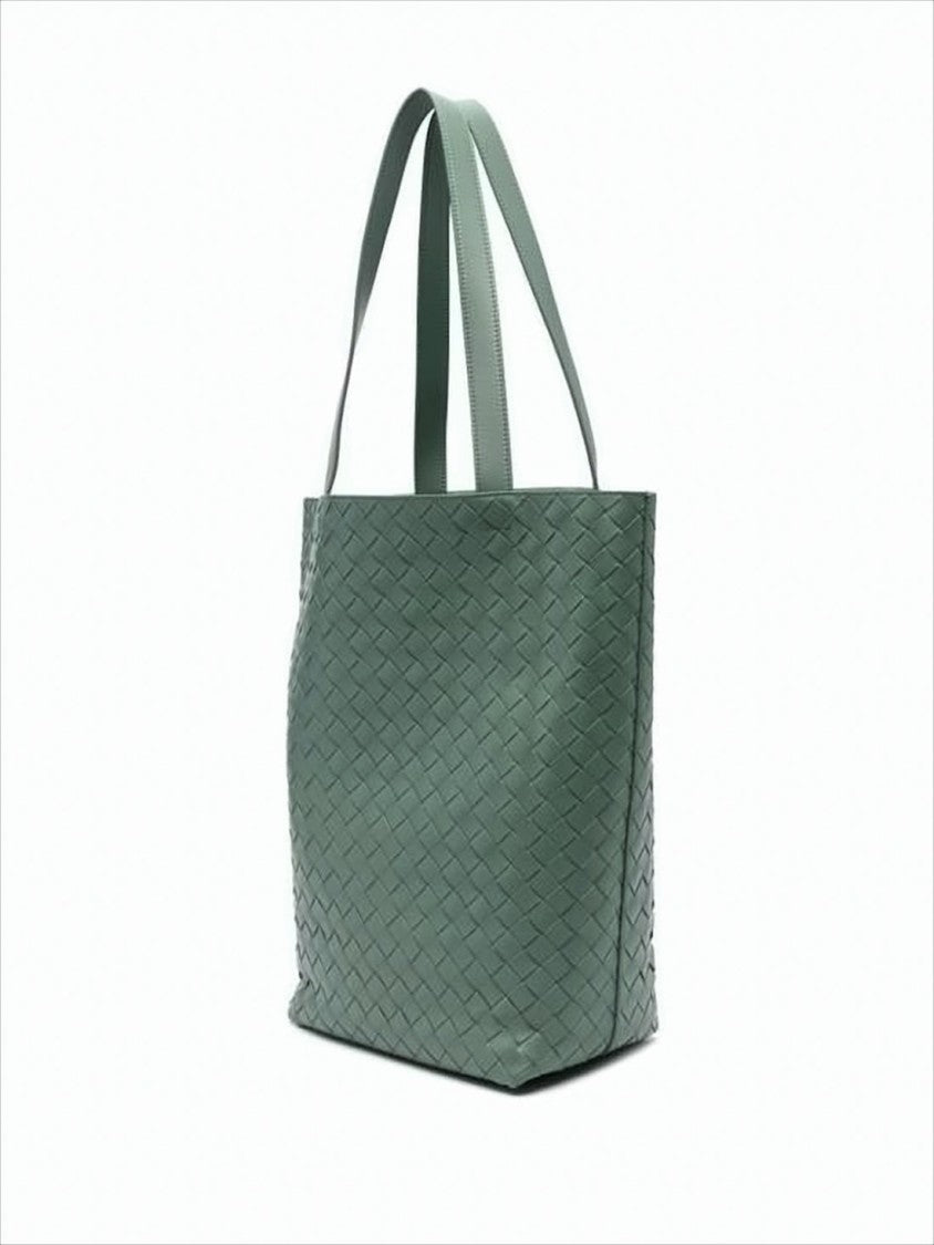Bottega Veneta Structured Woven Leather Tote Bag