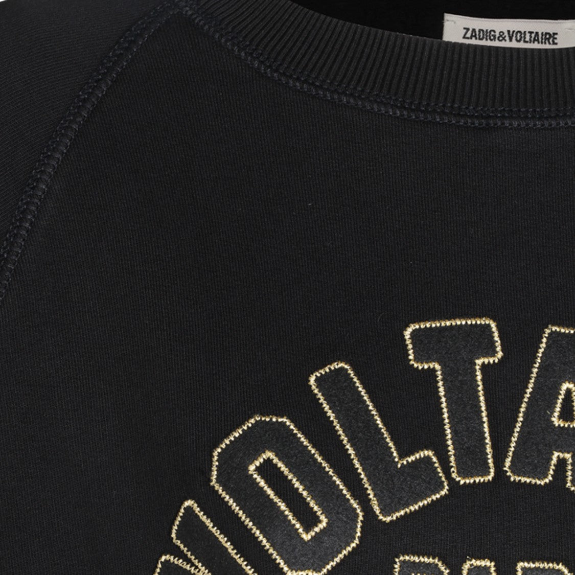 Zadig & Voltaire Cotton Sweatshirt With Signature Logo And Ribbed Details