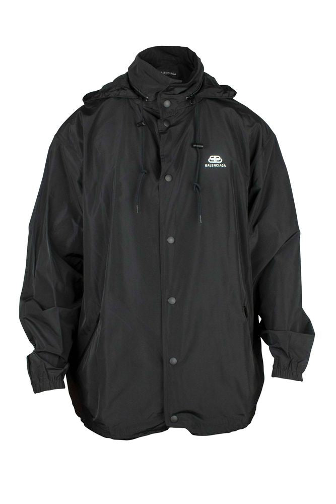 Balenciaga Black Raincoat With High Collar