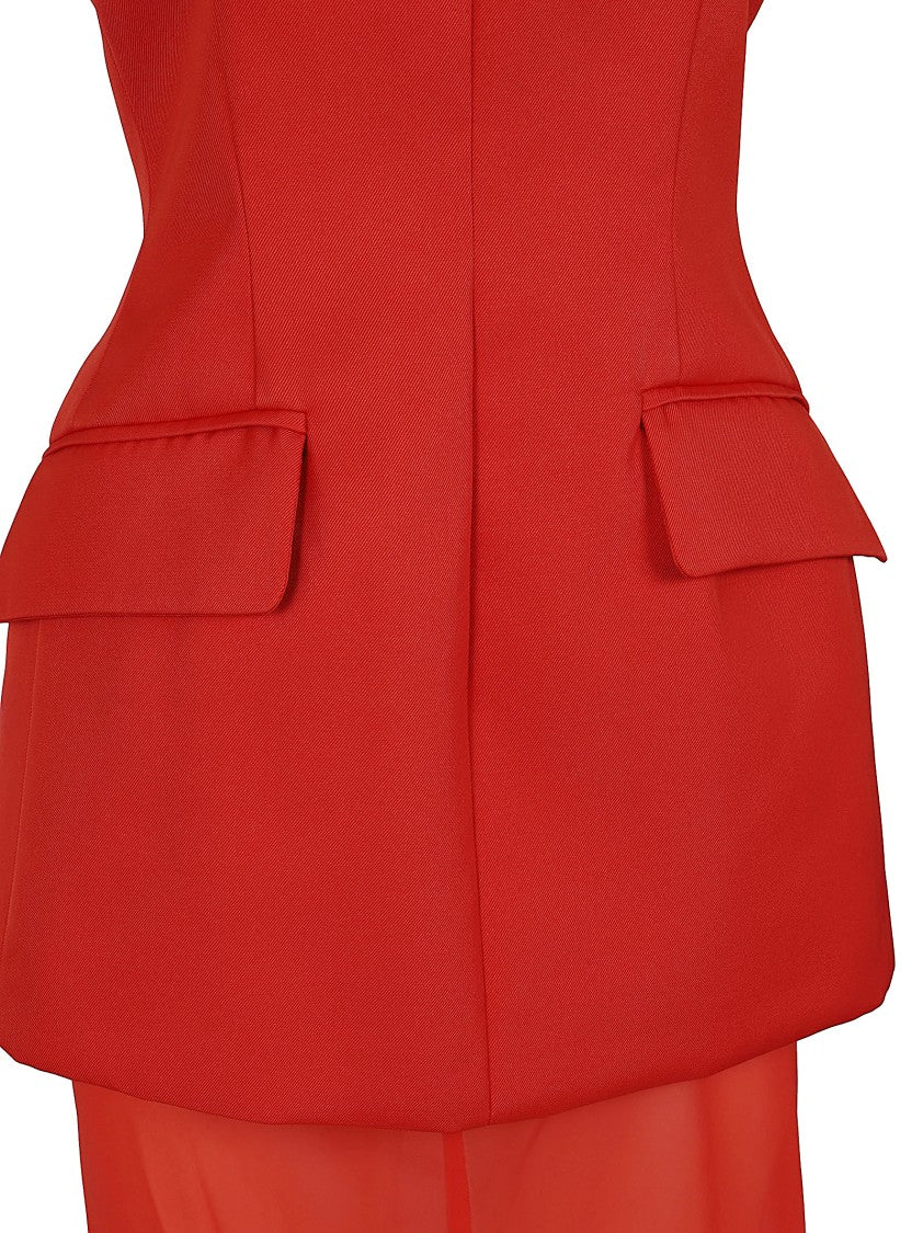 Max Mara Halter Neck Long Dress With Structured Bodice