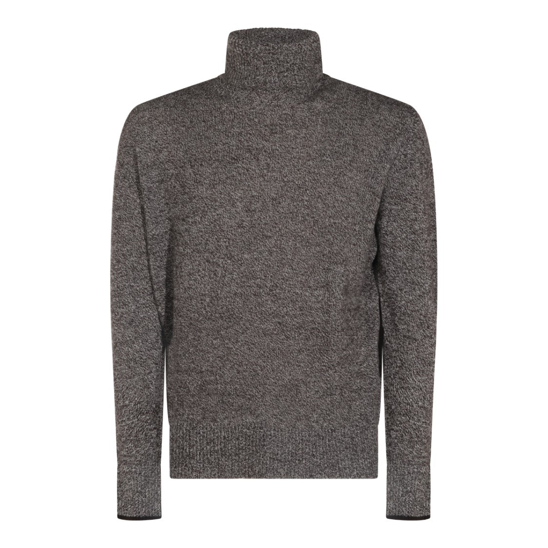 Altea High Collar Brown Wool Knitwear From Altea