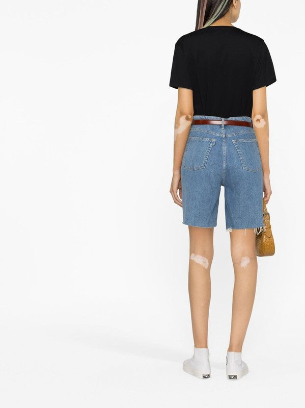 Isabel Marant Étoile Black Logo-Print Short-Sleeve T-Shirt