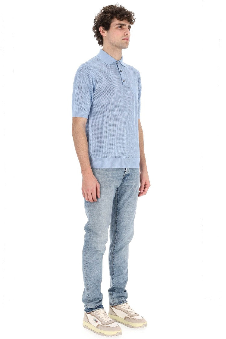 Ballantyne Perforated Cotton Polo