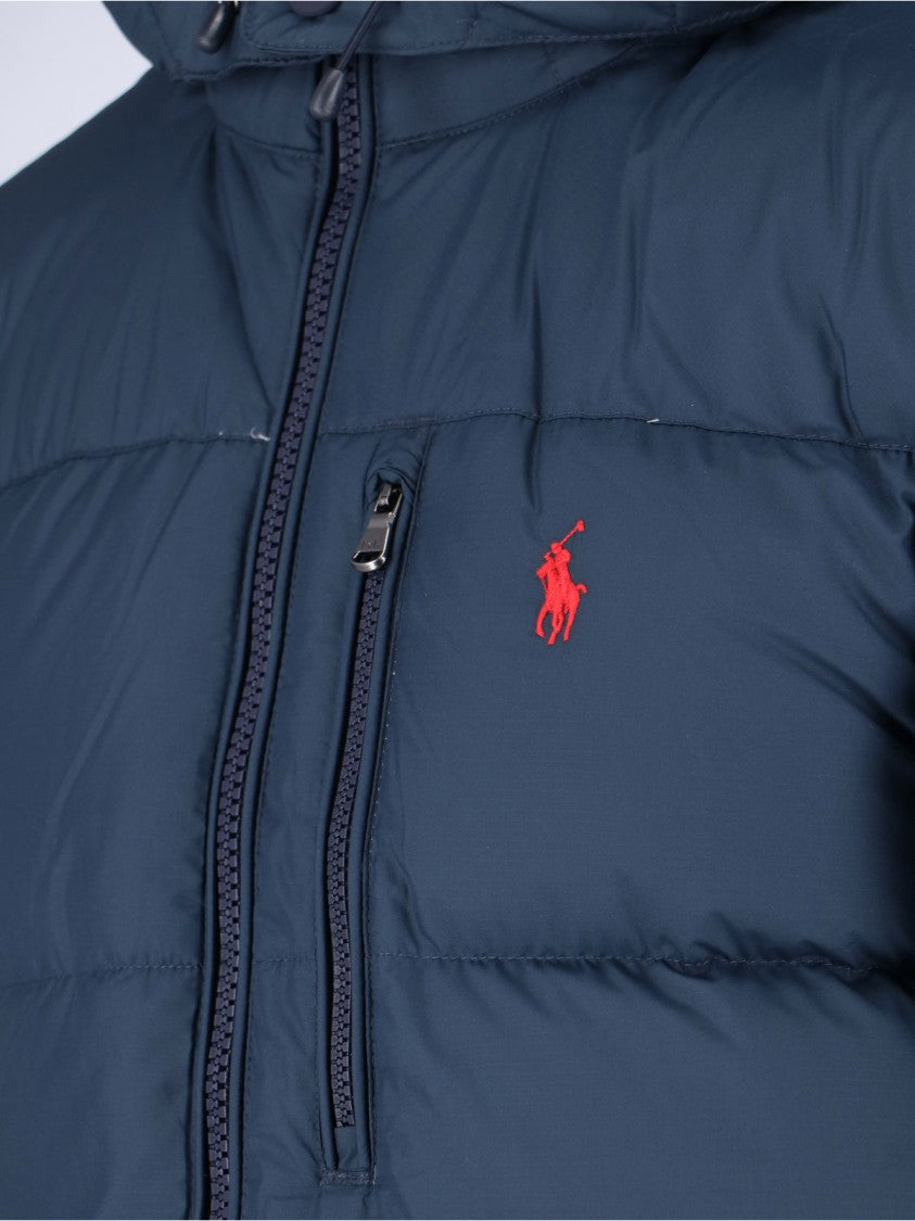 Polo Ralph Lauren Gorham Down Jacket In Navy Blue Fabric