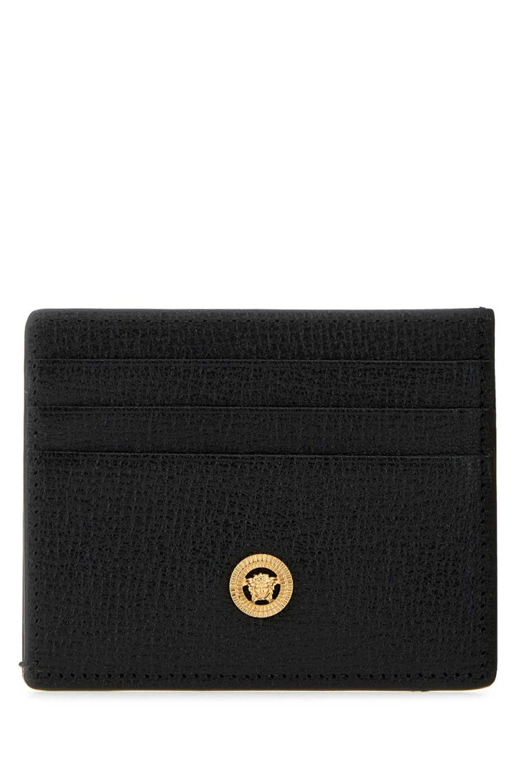 Versace Black Leather Medusa Biggie Card Holder
