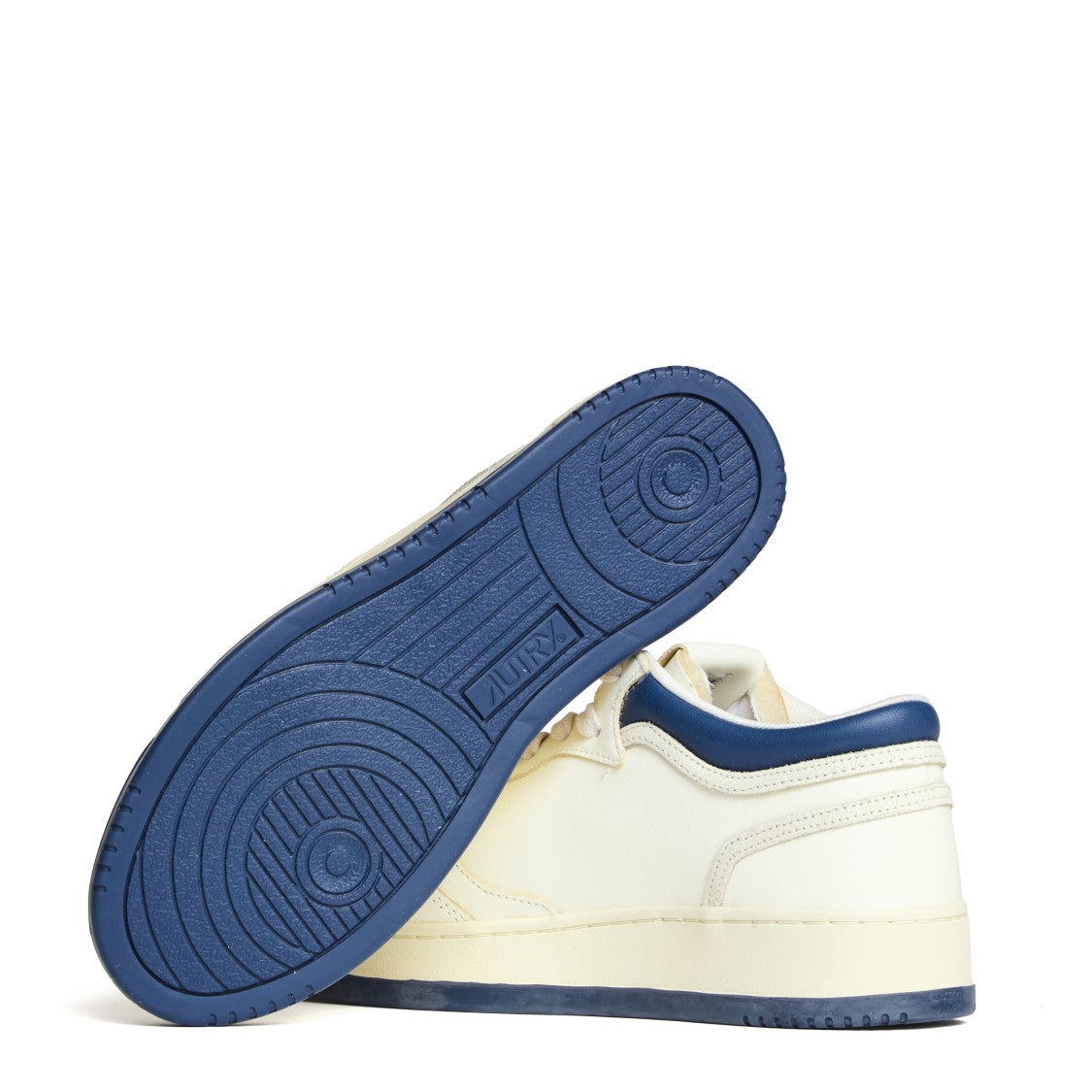 Autry Sneakers Med-Way Mid In Pelle Blu, Marsh