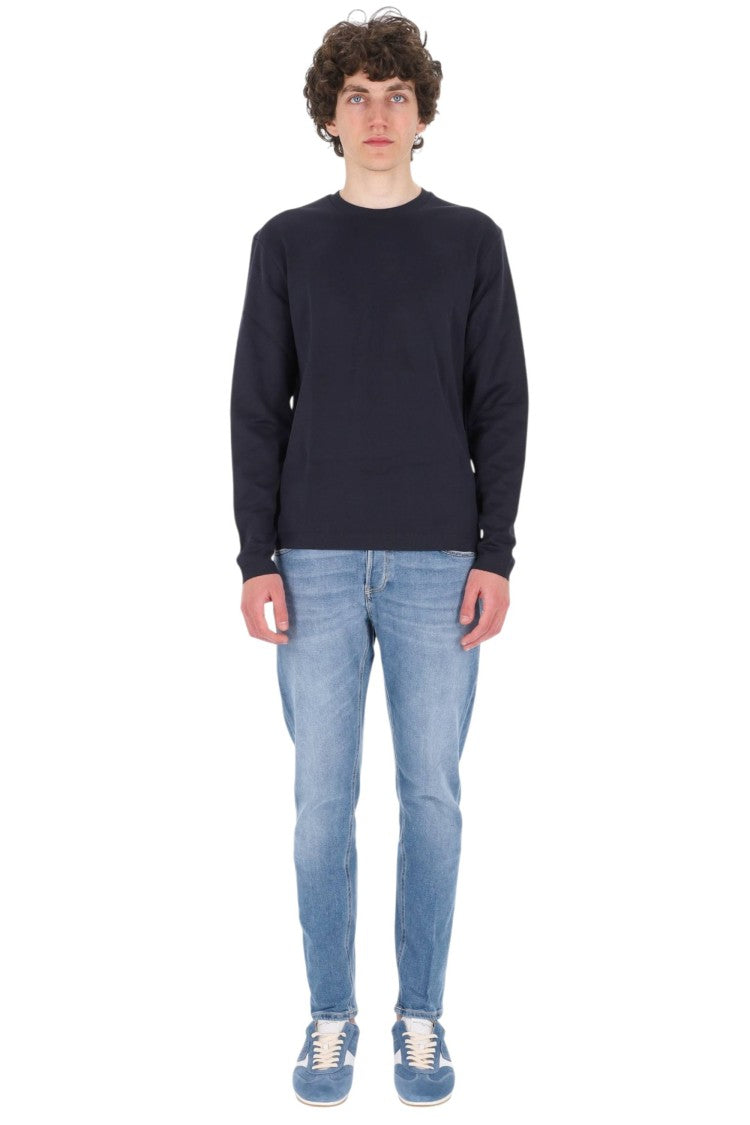 Herno Blue Pure Cotton Long-Sleeve T-Shirt